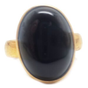 Onyx Oval Gold Vermeil Ring: size 6 and 7