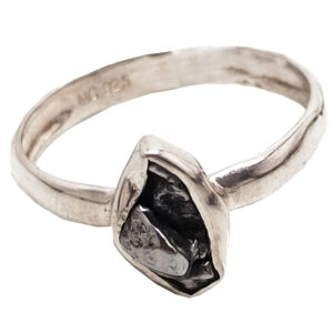 Meteorite Campo Del Cielo Sterling Silver Ring; size 10