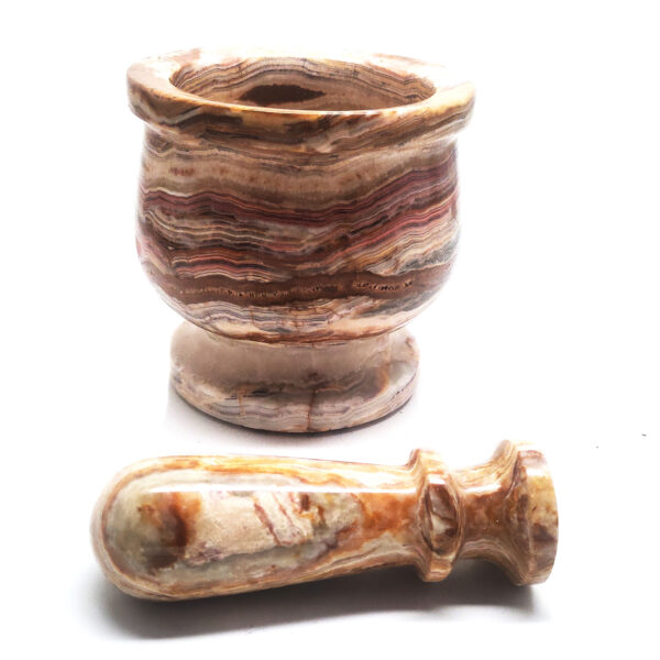 Calcite “Onyx” Mortar and Pestle, Medium