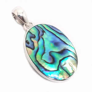 Abalone Oval Sterling Silver Pendant