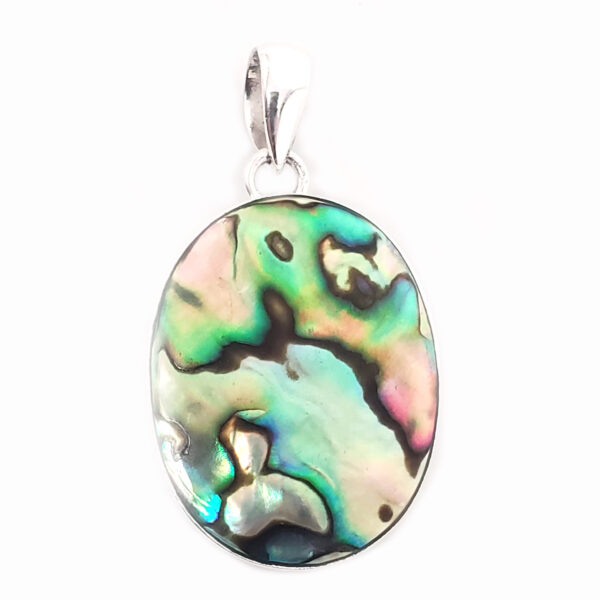 Abalone Oval Sterling Silver Pendant
