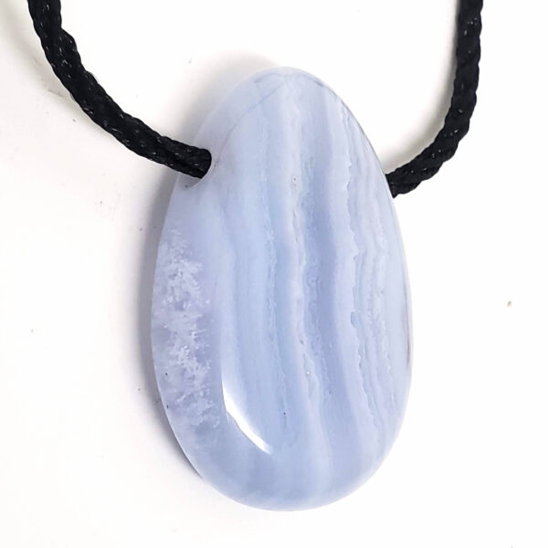 Blue Lace Agate Drilled Pendant - Image 2