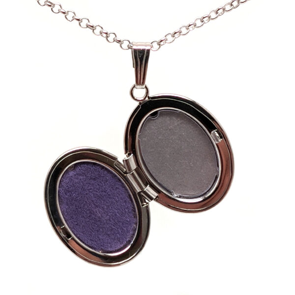 Amethyst Sterling Silver Locket with Chain