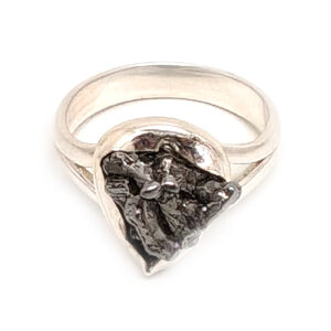 Meteorite Campo Del Cielo Sterling Silver Ring; size 8