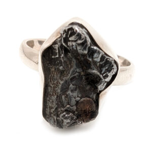 Meteorite Campo Del Cielo Sterling Silver Ring; size 8 1/2