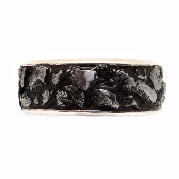 Meteorite Sterling Silver Ring Campo Del Cielo - Image 2