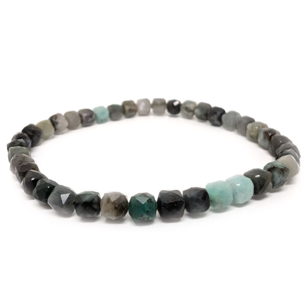 Emerald Faceted Bead Bracelet - Image 2