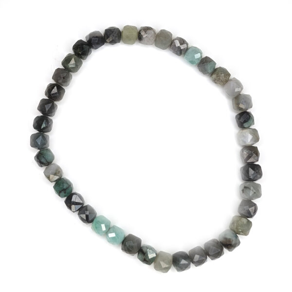 Emerald Faceted Bead Bracelet