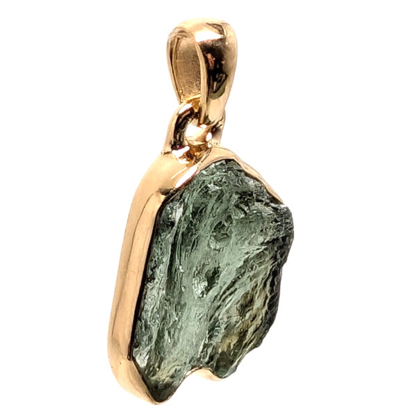 Moldavite Gold Vermeil Pendant - Image 2