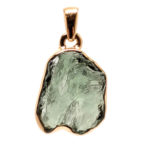 Moldavite Gold Vermeil Pendant