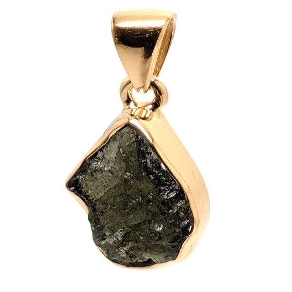 Moldavite Gold Vermeil Pendant - Image 2