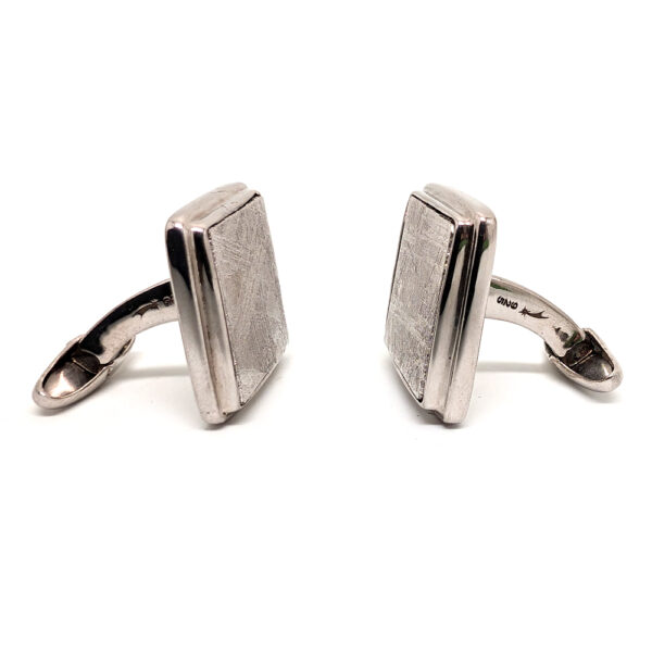 Gibeon Meteorite Sterling Silver Cufflinks - Image 2