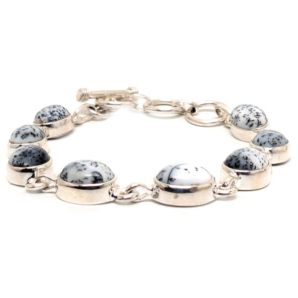 Merlinite Oval Sterling Silver Bracelet - Image 2