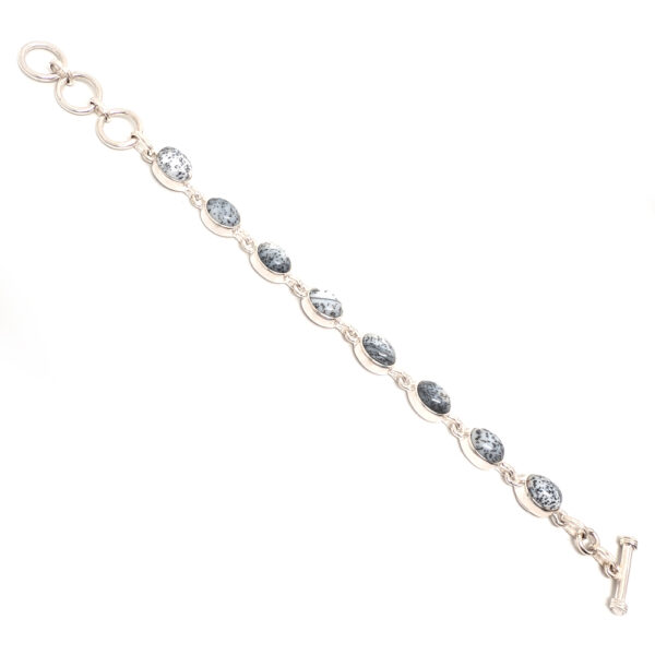 Merlinite Oval Sterling Silver Bracelet - Image 3