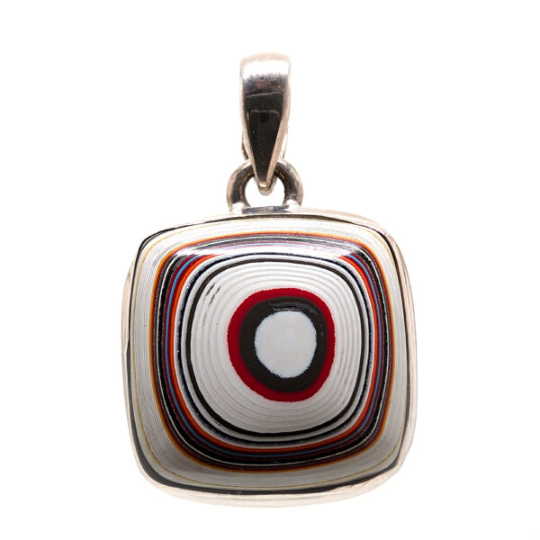 Fordite Sterling Silver Pendant