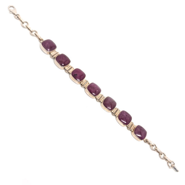 Ruby Square Sterling Silver Bracelet - Image 2