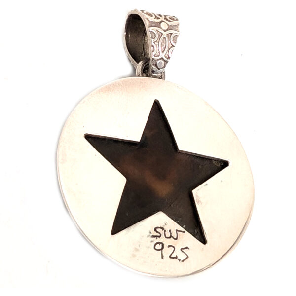 Morrisonite Round Sterling Silver Pendant - Image 3