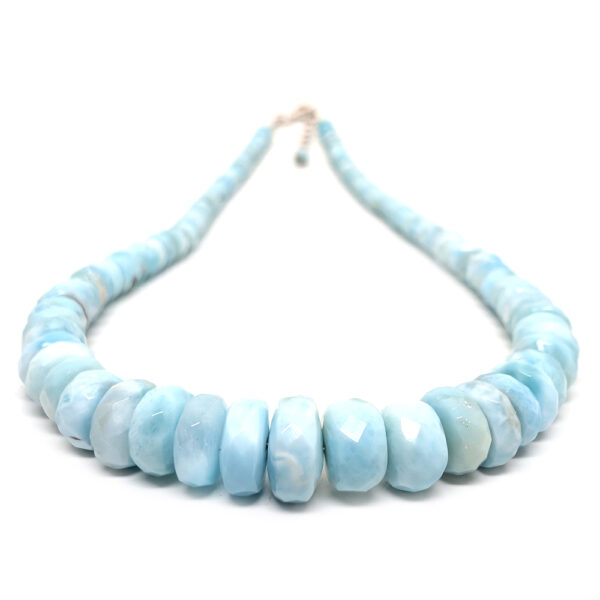 Larimar Faceted Bead Necklace - Image 2
