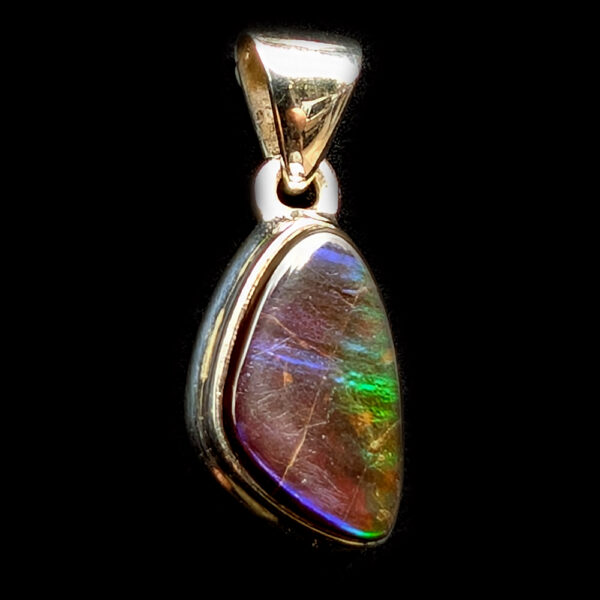 Ammolite Fossil Sterling Silver Pendant - Image 2