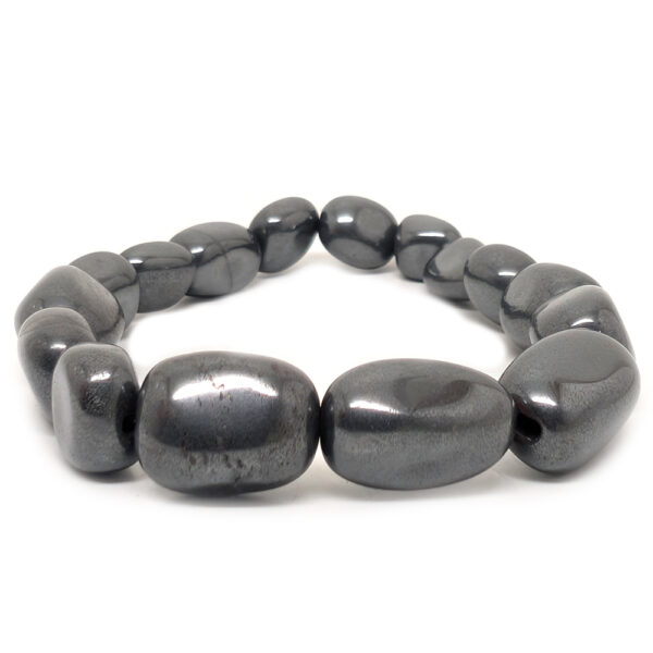 Hematite Tumbled Bead Bracelet - Image 2