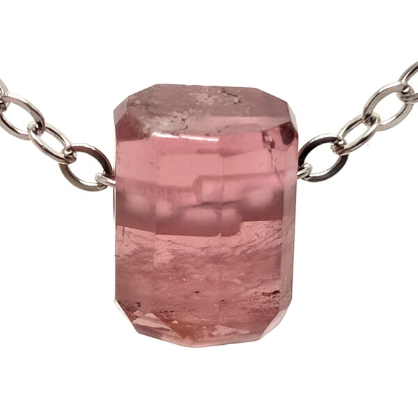 Pink Tourmaline Crystal Pendant - Image 2