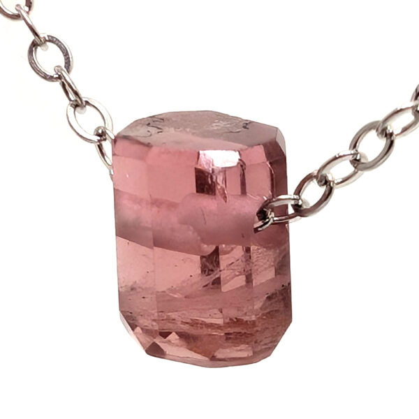 Pink Tourmaline Crystal Pendant - Image 3