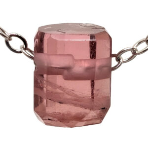 Pink Tourmaline Crystal Pendant