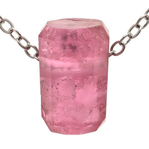 Pink Tourmaline Crystal Pendant