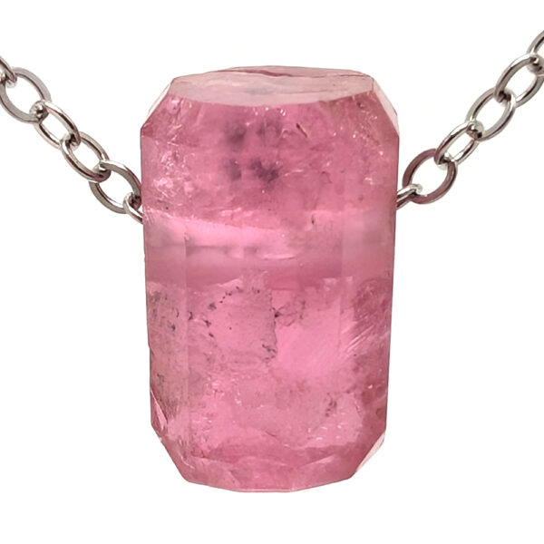 Pink Tourmaline Crystal Pendant