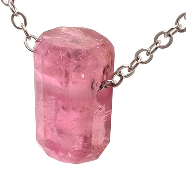 Pink Tourmaline Crystal Pendant - Image 3