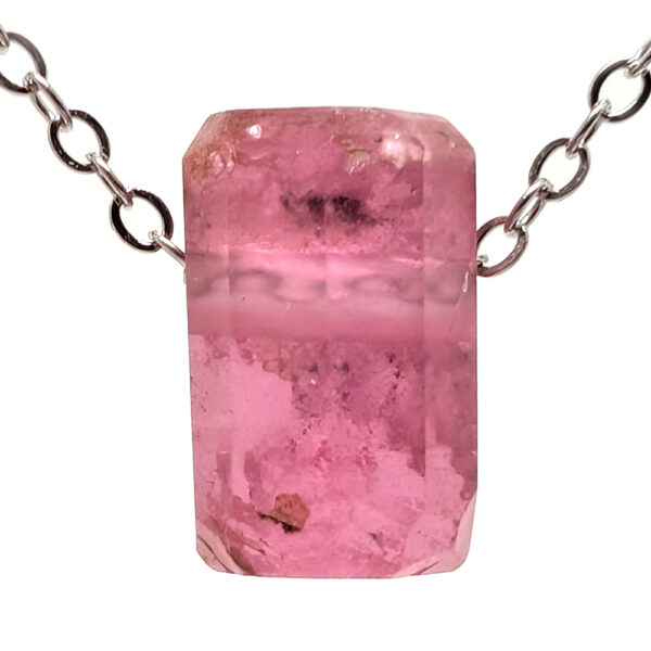 Pink Tourmaline Crystal Pendant - Image 2