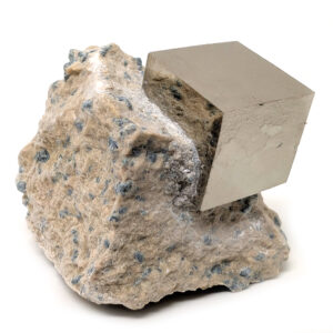 Pyrite Cubic Crystal in Matrix, Small