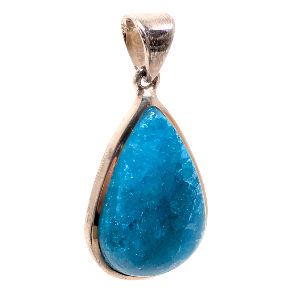 Blue Apatite Teardrop Sterling Silver Pendant Blue Apatite Teardrop Sterling Silver Pendant