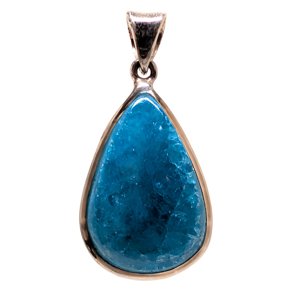 Blue Apatite Teardrop Sterling Silver Pendant Blue Apatite Teardrop Sterling Silver Pendant - Image 2