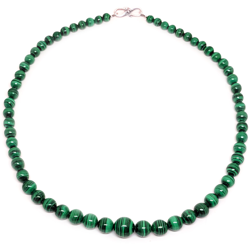 Malachite Round Bead Necklace Malachite Round Bead Necklace