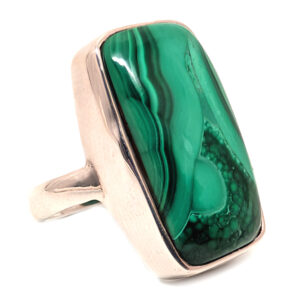 Malachite Sterling Silver Ring; Size 5 1/4 Malachite Sterling Silver Ring; Size 5 1/4