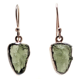 Moldavite Sterling Silver Earrings Moldavite Sterling Silver Earrings
