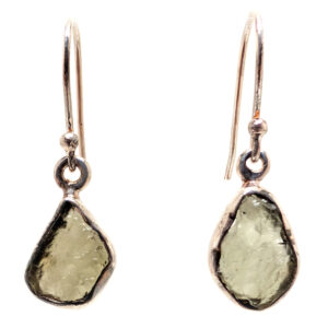 Moldavite Sterling Silver Earrings Moldavite Sterling Silver Earrings