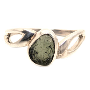 Moldavite Sterling Silver Ring; size 9 1/2 Moldavite Sterling Silver Ring; size 9 1/2