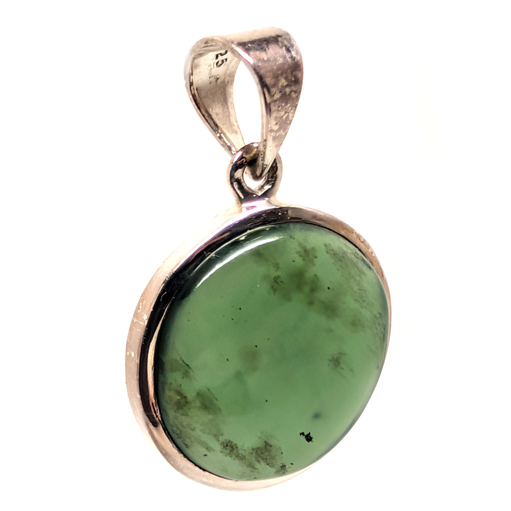 Jade Square Sterling Silver Pendant Jade Square Sterling Silver Pendant - Image 2