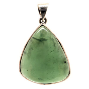 Jade Teardrop Sterling Silver Pendant