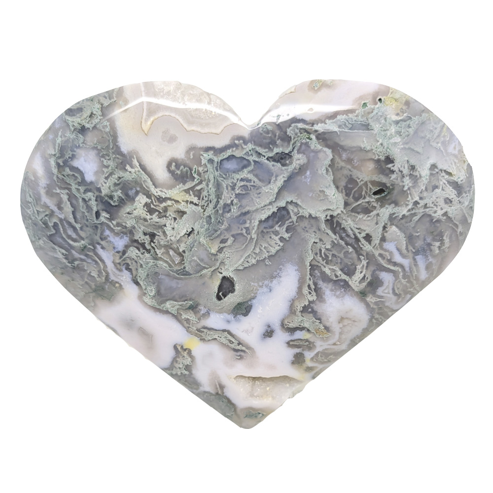 Moss Agate Heart, Large Moss Agate Heart, Large - Image 3