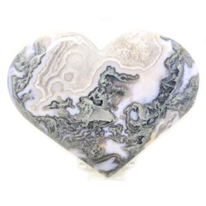 Moss Agate Heart, Large