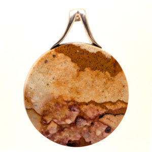 Oregon Picture Jasper Round Pendant Oregon Picture Jasper Round Pendant