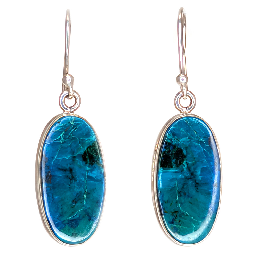 Chrysocolla Sterling Silver Earrings Chrysocolla Sterling Silver Earrings