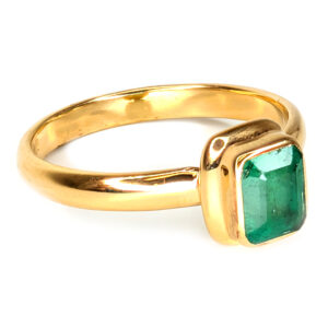 Emerald Gold Vermeil Ring: size 9 Emerald Gold Vermeil Ring: size 9