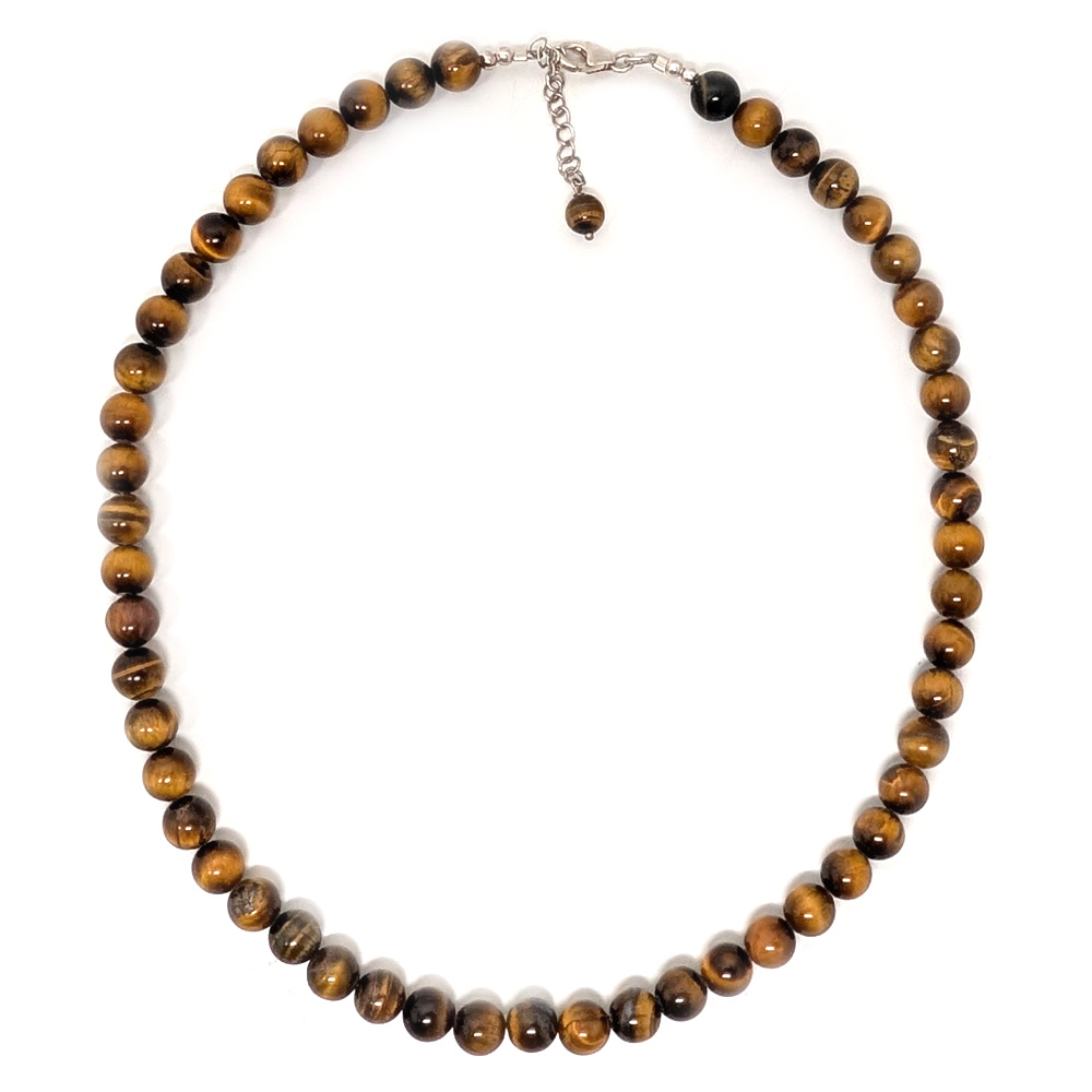 Tiger Eye Round Bead Necklace Tiger Eye Round Bead Necklace - Image 2
