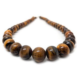 Tiger Eye Round Bead Necklace Tiger Eye Round Bead Necklace