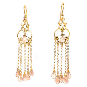 Oregon Sunstone Gold Vermeil Chandelier Earrings