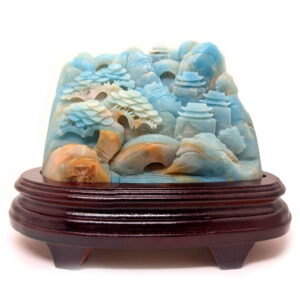Amazonite Chinese Landscape Carving